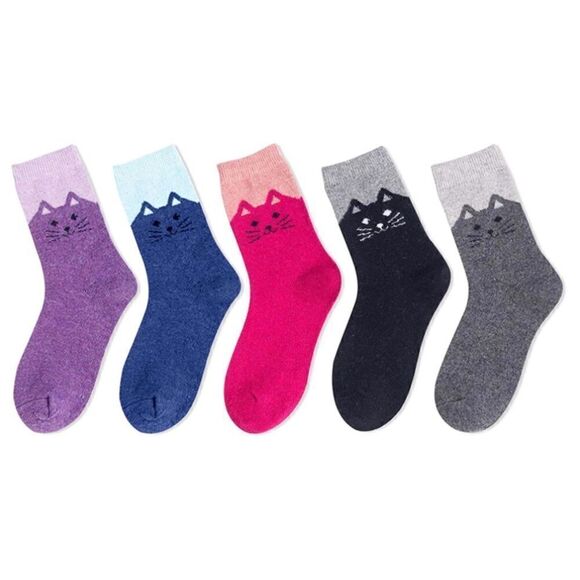 COPY - Multi-colored cat socks - Picture 1 of 1